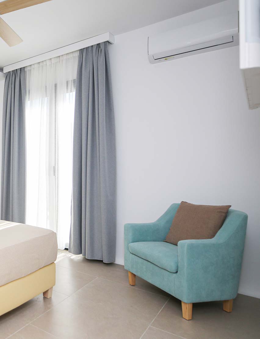 Το υπνοδωμάτιο στο Sigma Villas στη Νάξο